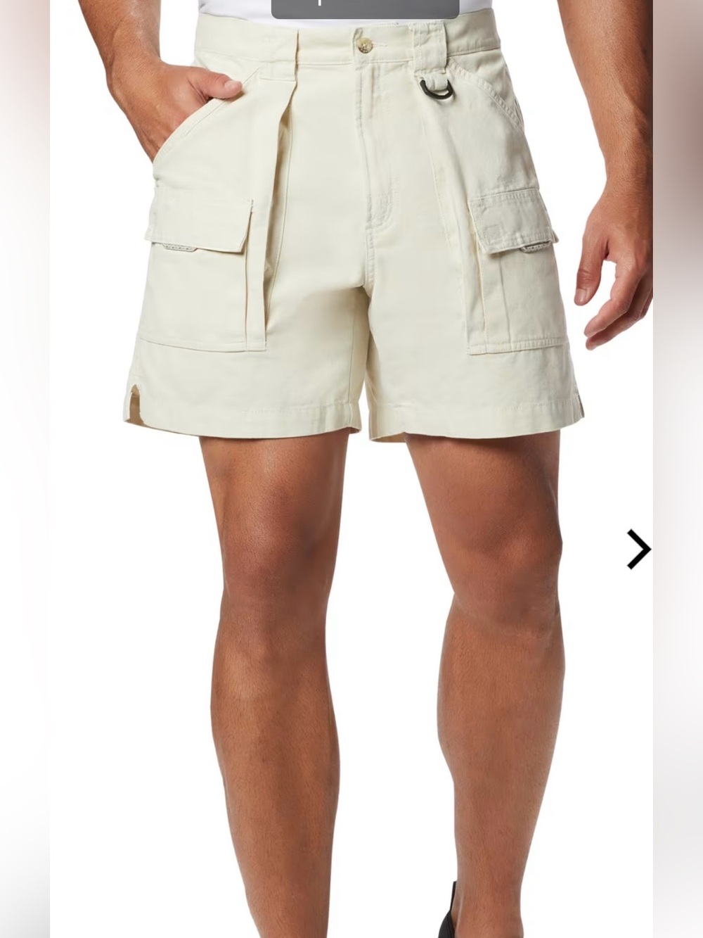 Columbia PFG Dadcore Cargo Shorts Mens Large Cream Utility Fishing Hiking Cotton